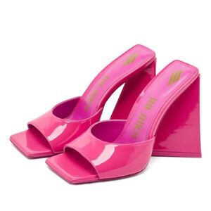 NEW The Attico Devon Mule Size 37 Pink Heeled Sandals